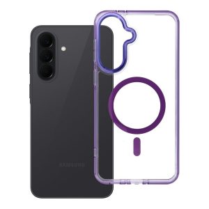 Case for Samsung A37 Frame Clear Hybrid Mag Cover compatible with MagSafe purple