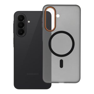 Case for Samsung A27 Go Orange compatible with MagSafe black
