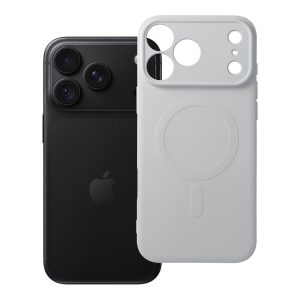 Case for iPhone 18 Pro Max / 17 Pro Max Silicone Mag Cover compatible with MagSafe (camera protection) silver