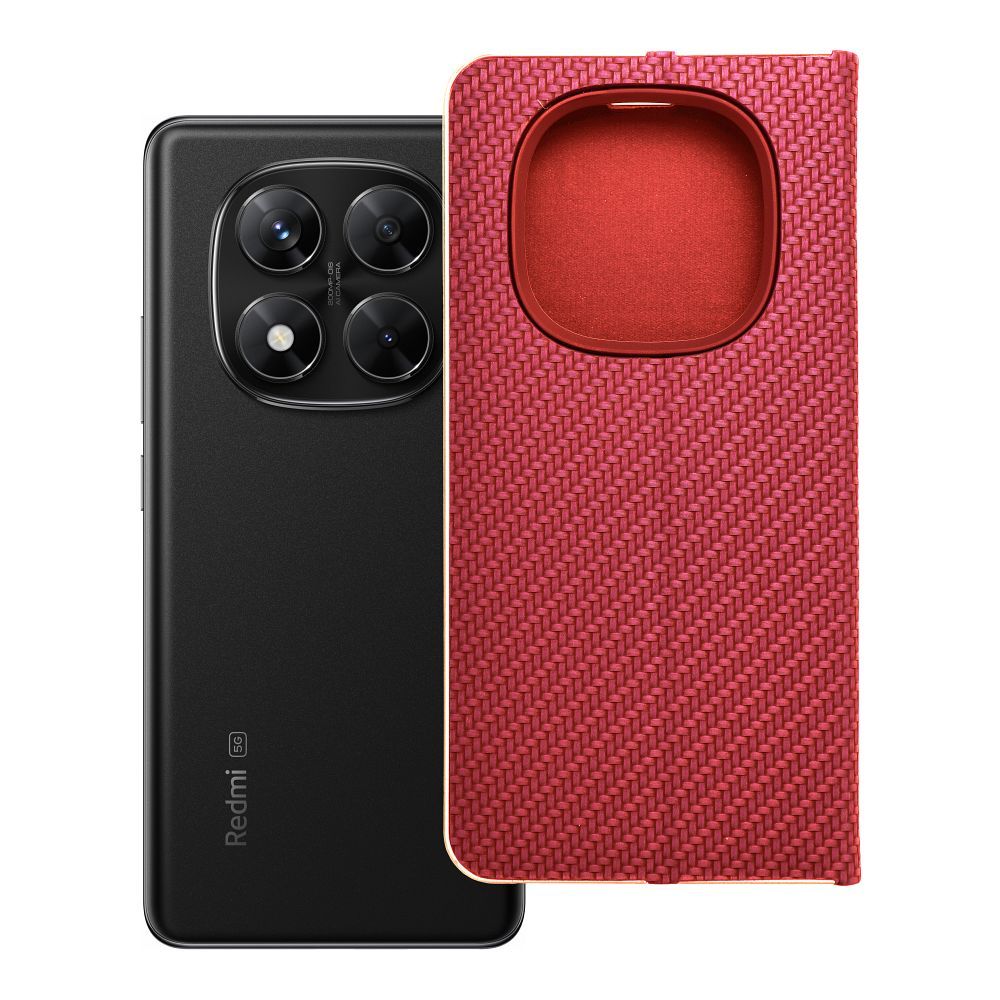 Flip case for Xiaomi Redmi NOTE 14 PRO 5G / 14 PRO PLUS 5G Luna Book Carbon red Flip case for Xiaomi Redmi NOTE 14 PRO 5G / 14 PRO PLUS 5G Luna Book Carbon red