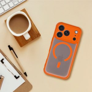 Case for iPhone 17 Pro Max / 18 Pro Max Full Matte Mag Cover compatible with MagSafe orange 4 a74ae66091c7959d522b7bb5336af232