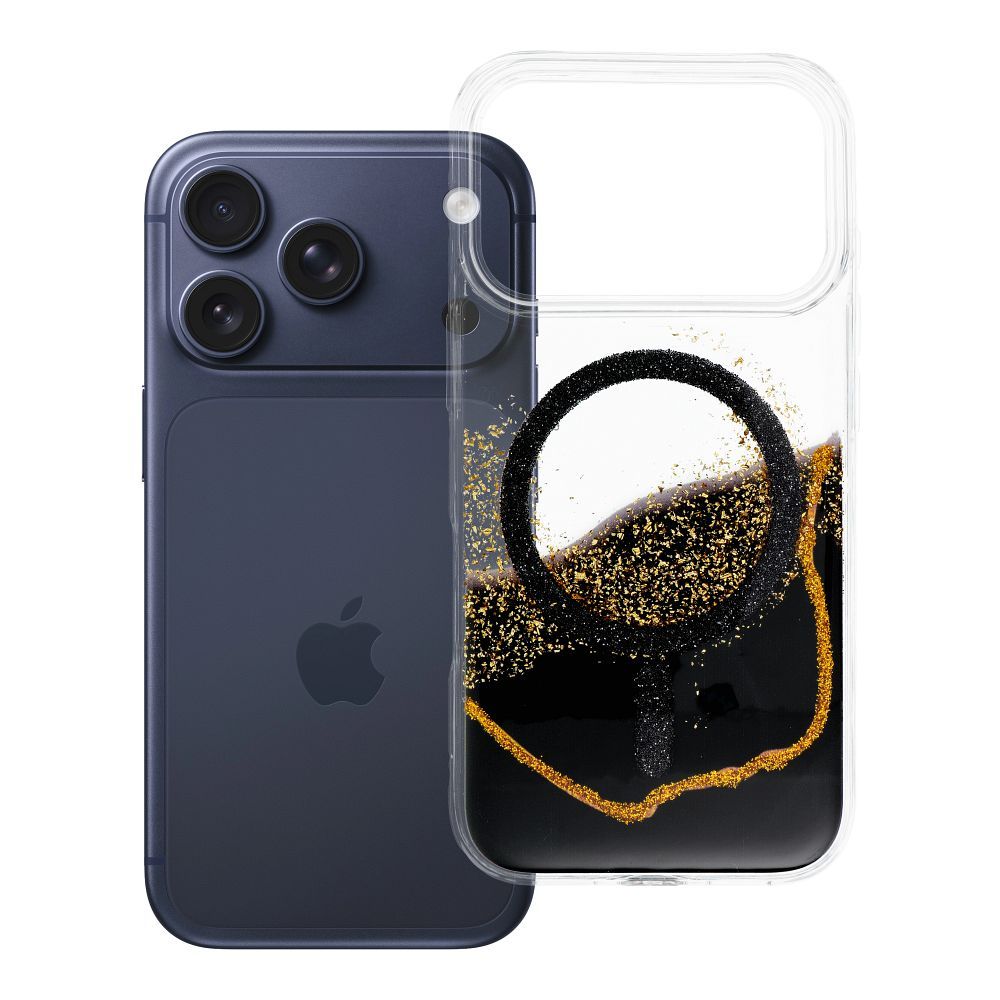 Case for iPhone 18 Pro / 17 Pro Golden compatible with MagSafe black Case for iPhone 18 Pro / 17 Pro Golden compatible with MagSafe black
