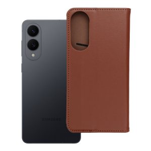 Flip case for Samsung S25 EDGE Smart Pro Book leather brown