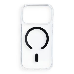 Case for iPhone 18 Pro / 17 Pro Drop Glue Colorful Ring Mag Cover compatible with MagSafe black
