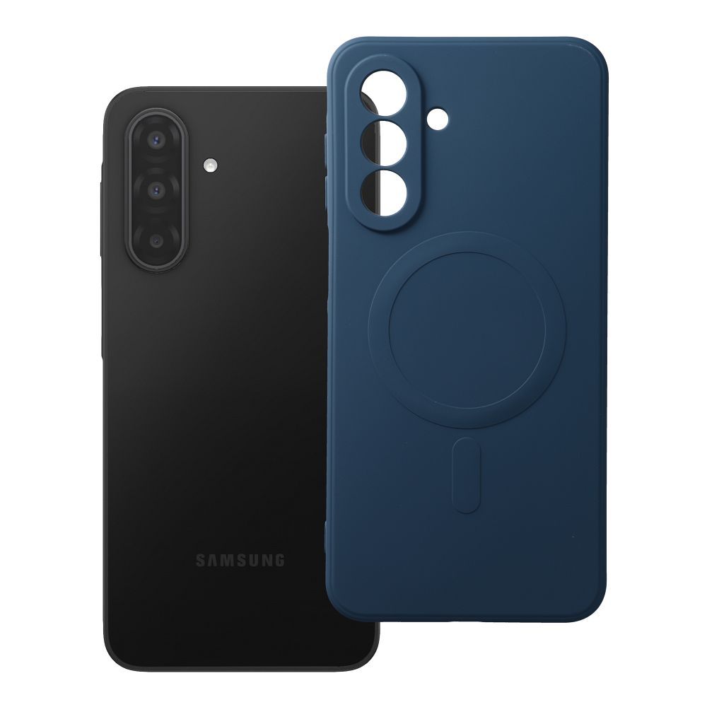 Case for Samsung A17 / A18 Silicone Mag Cover compatible with MagSafe (camera protection) blue Case for Samsung A17 / A18 Silicone Mag Cover compatible with MagSafe (camera protection) blue