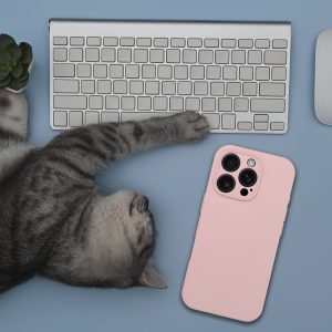 Case for iPhone 18 Pro / 17 Pro Silicone 2mm (camera protection) compatible with MagSafe powder pink 4 bba87ae09792f26c871dc294b5512a8e