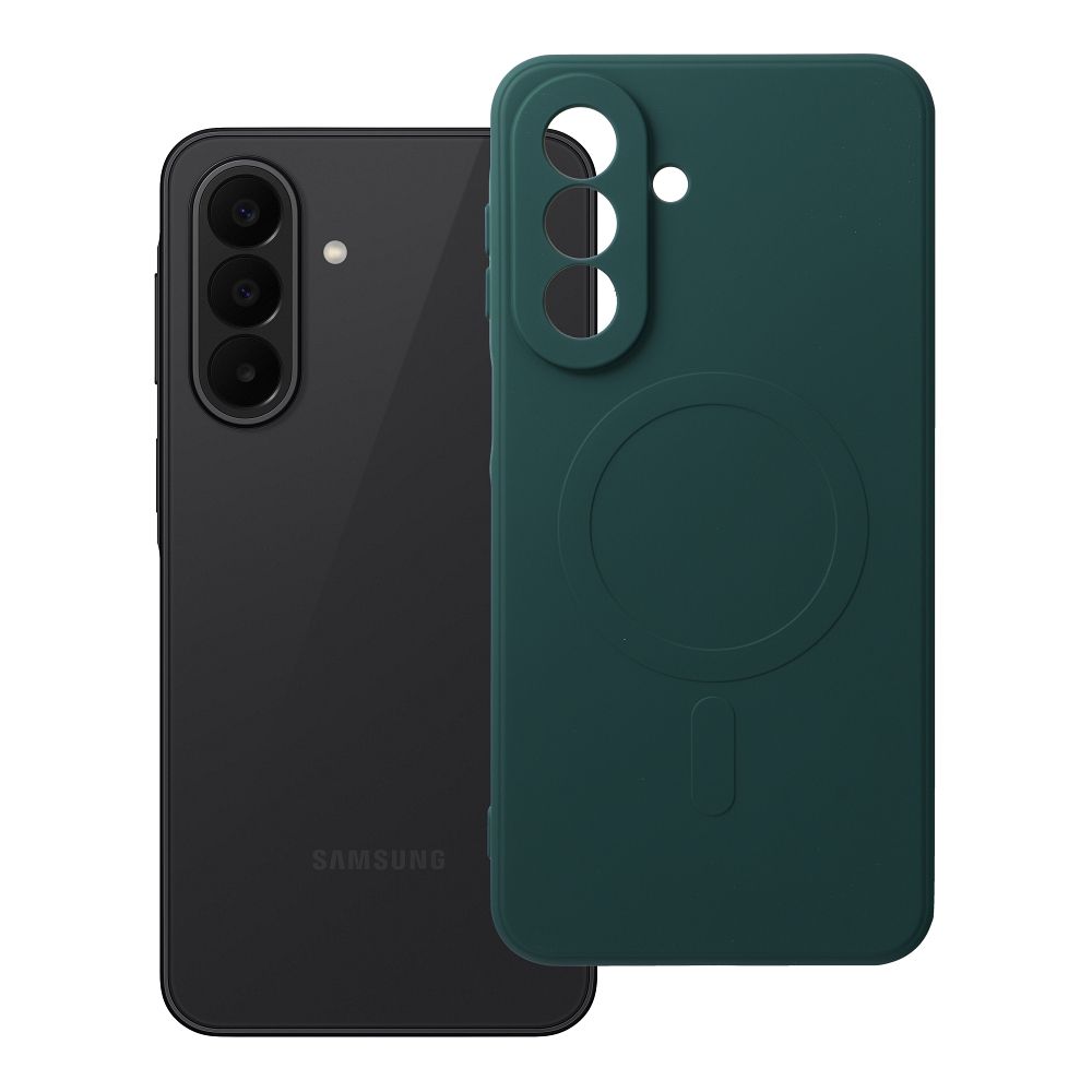 Case for Samsung A27 Silicone Mag Cover compatible with MagSafe (camera protection) dark green Case for Samsung A27 Silicone Mag Cover compatible with MagSafe (camera protection) dark green