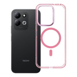 Θήκη Xiaomi Redmi 17 4G / 5G Frame Clear Hybrid Mag Cover MagSafe powder pink
