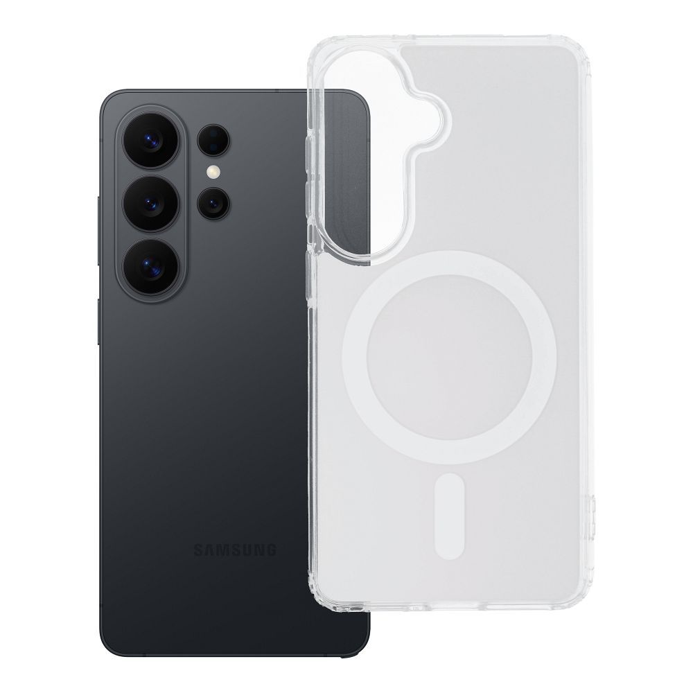 Case for Samsung S26 Clear Fusion Mag Cover compatible with MagSafe white Case for Samsung S26 Clear Fusion Mag Cover compatible with MagSafe white