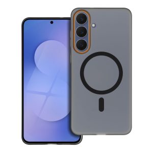 Case for Samsung A17 / A18 Go Orange compatible with MagSafe black