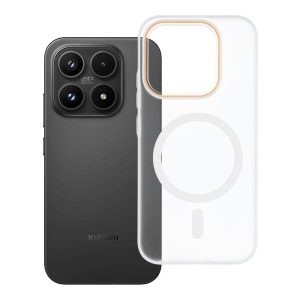 Case for Xiaomi 17 Go Orange compatible with MagSafe transparent