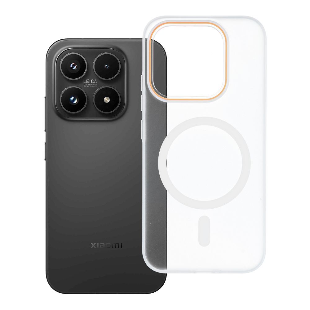 Case for Xiaomi 17 Go Orange compatible with MagSafe transparent Case for Xiaomi 17 Go Orange compatible with MagSafe transparent