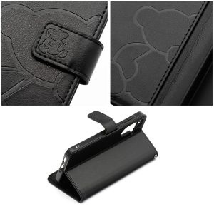 MEZZO Book case for SAMSUNG S25 Edge teddy bear black 3 ed16fee22163a201aa9fda0746a0ee16