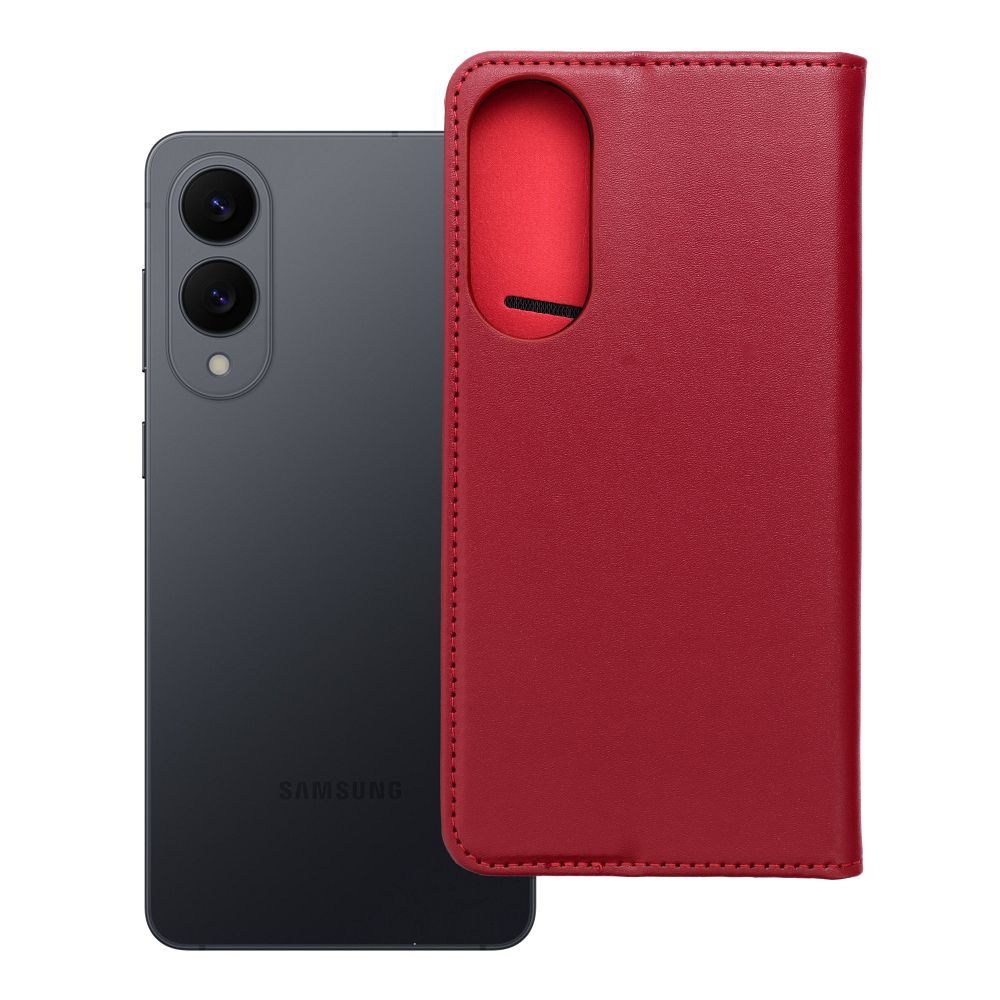 Flip case for Samsung S25 EDGE Smart Pro Book skórzane maroon Flip case for Samsung S25 EDGE Smart Pro Book skórzane maroon