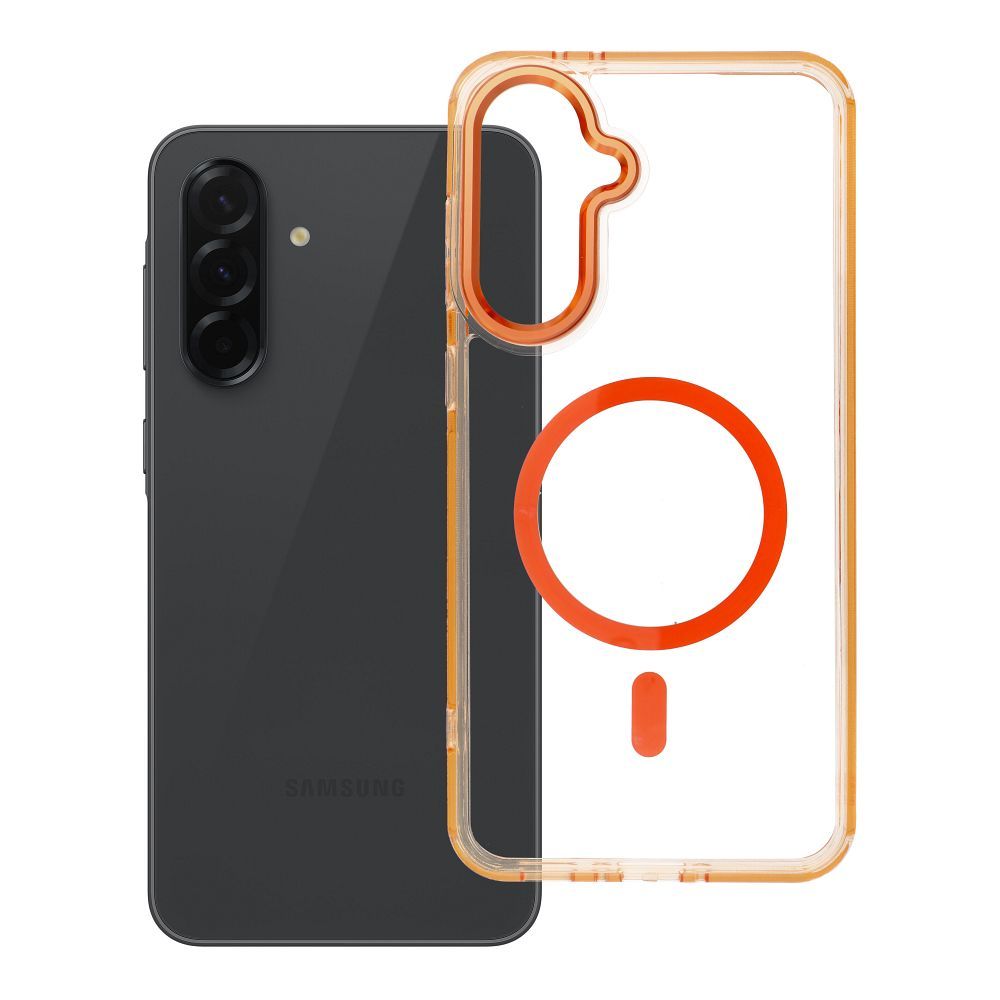 Case for Samsung A36 Frame Clear Hybrid Mag Cover compatible with MagSafe hermes orange Case for Samsung A36 Frame Clear Hybrid Mag Cover compatible with MagSafe hermes orange