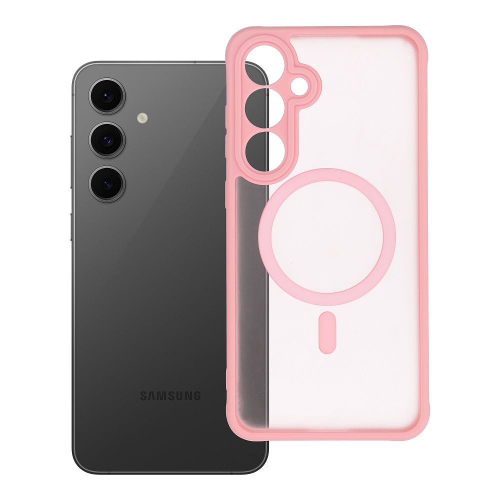 Case for Samsung S24 FE Full Matte Mag Cover compatible with MagSafe light pink Case for Samsung S24 FE Full Matte Mag Cover compatible with MagSafe light pink