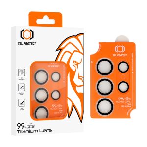 Tempered glass Tel Protect Titanium Lens 99% AR on camera for Samsung Galaxy S26 Ultra black (lens 5 pcs)