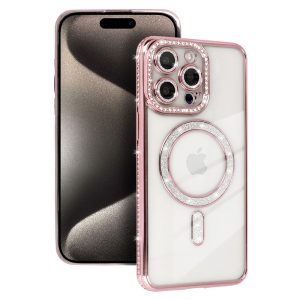 Bling Magsafe Case for Xiaomi Redmi Note 15 4G pink