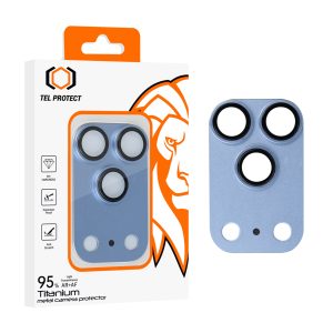 Tempered glass Tel Protect 95% AR+AF Full Metal Camera Protector on camera for Iphone 18 Pro glacier blue(camera island)